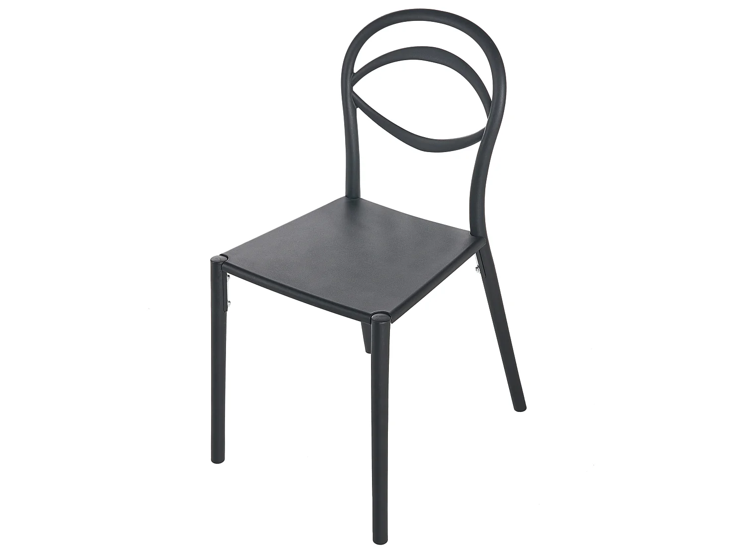 Lot de 4 chaises de jardin COVOLO Noir