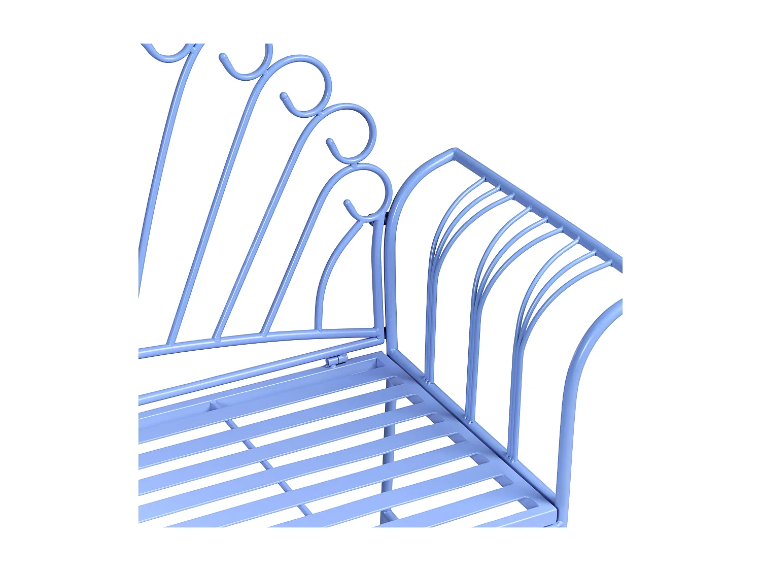 Banc de jardin CAVINIA 125 cm Métal Bleu clair