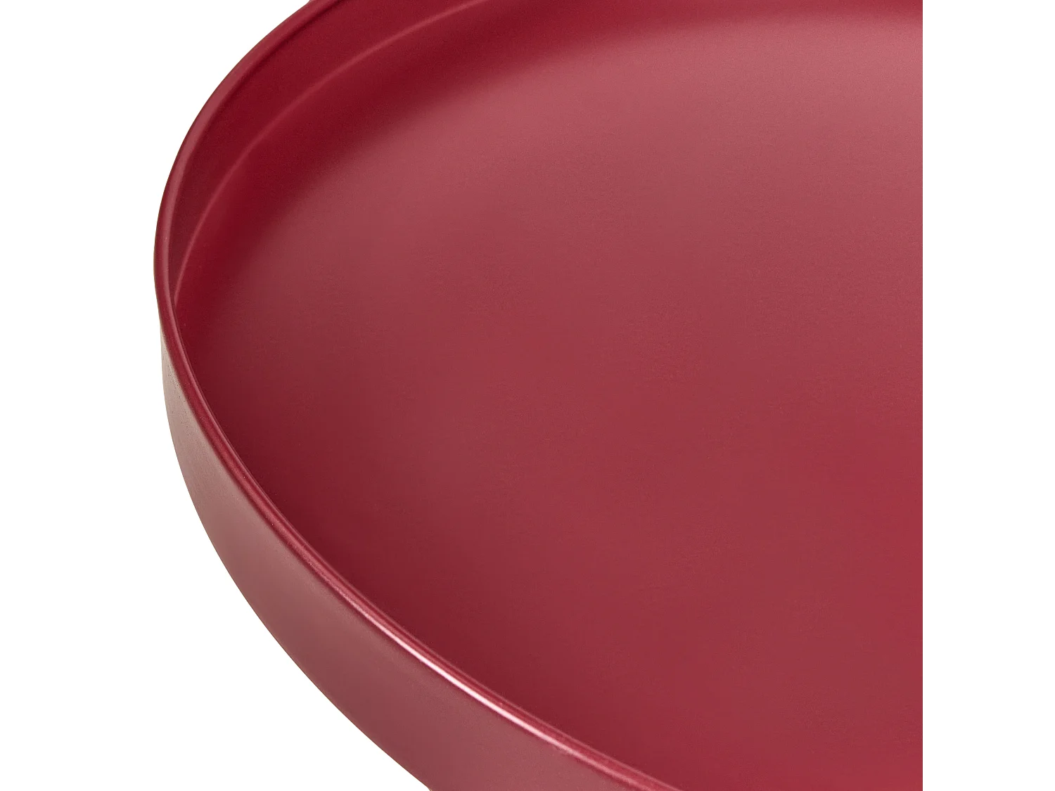 Table d'appoint pour le jardin CAVINIA 40 cm 40 cm Métal Rouge Bordeaux