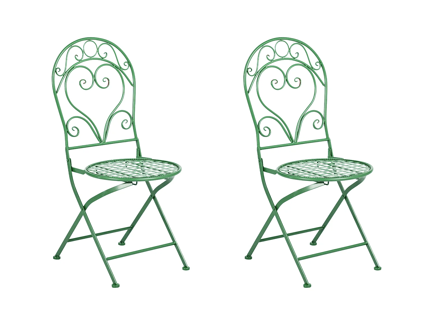 Lot de 2 chaises de jardin ALBINIA Métal Vert