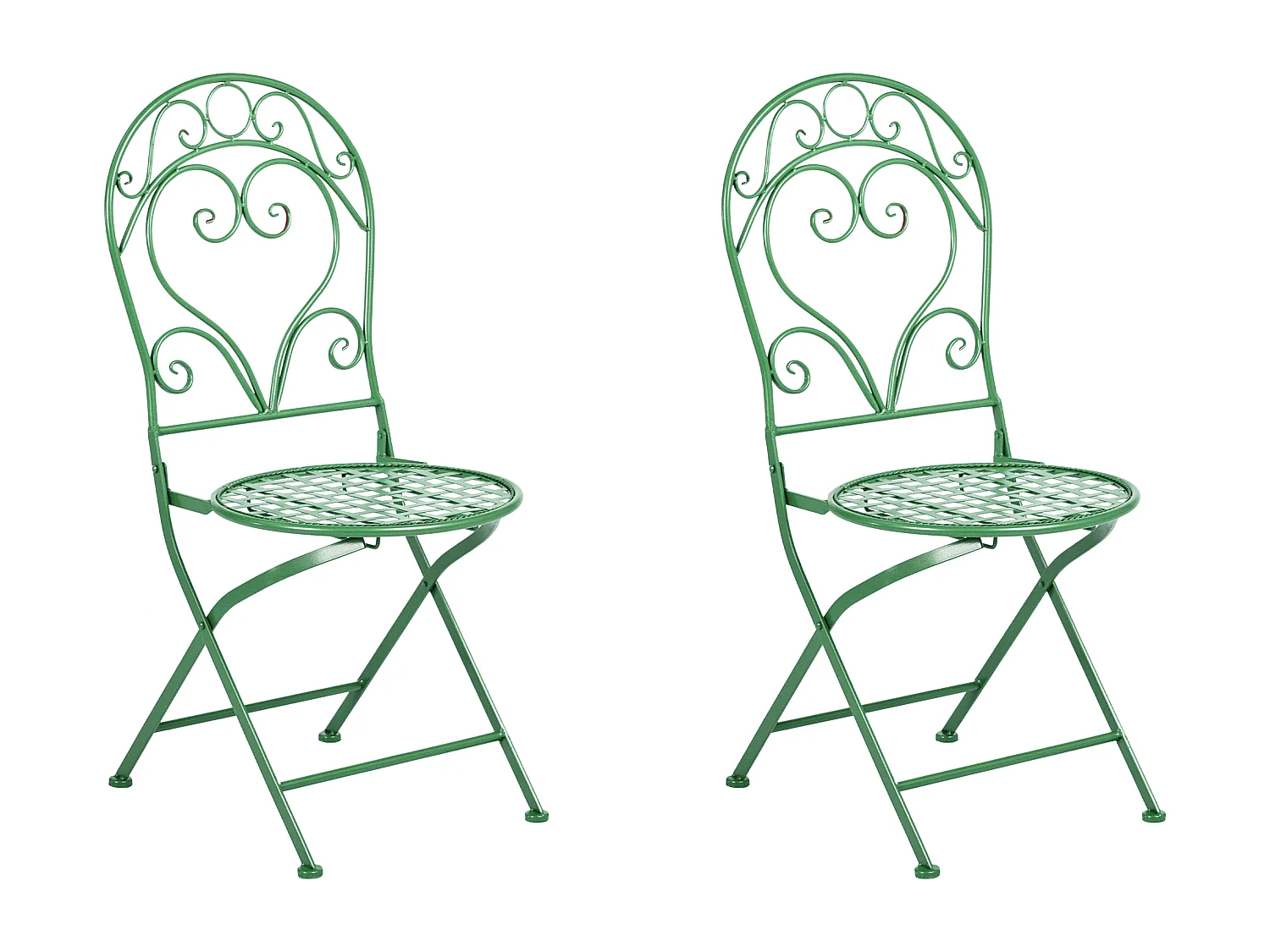 Lot de 2 chaises de jardin ALBINIA Métal Vert