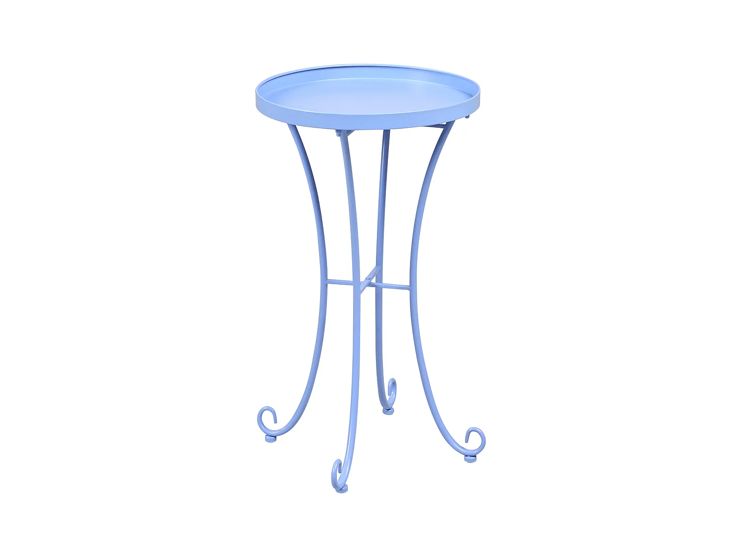 Table d'appoint pour le jardin CAVINIA 40 cm 40 cm Métal Bleu clair