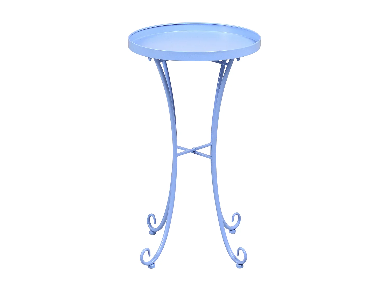 Table d'appoint pour le jardin CAVINIA 40 cm 40 cm Métal Bleu clair