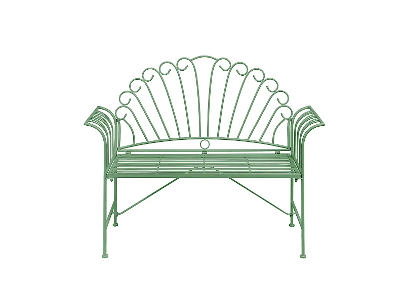 Banc de jardin CAVINIA 125 cm Métal Vert
