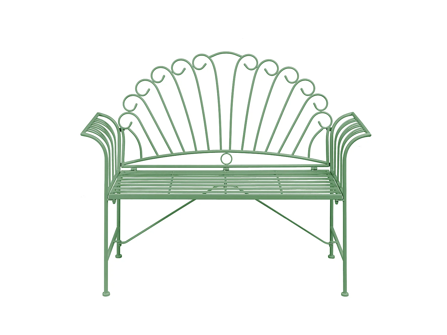 Banc de jardin CAVINIA 125 cm Métal Vert