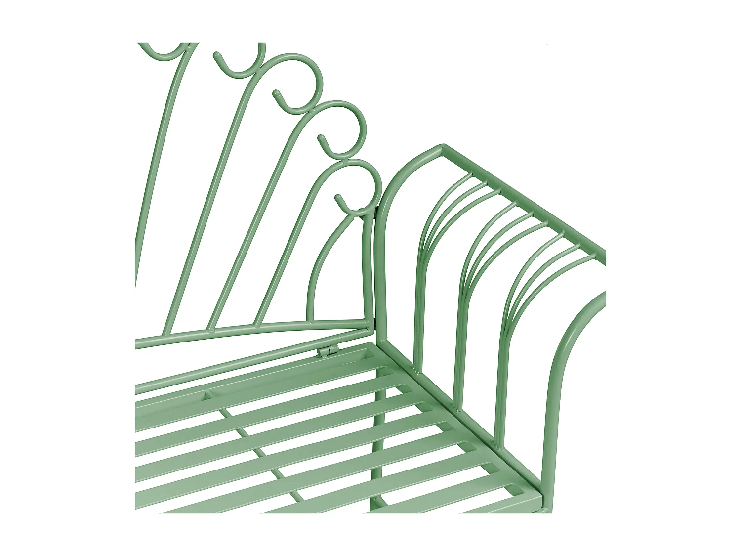 Banc de jardin CAVINIA 125 cm Métal Vert