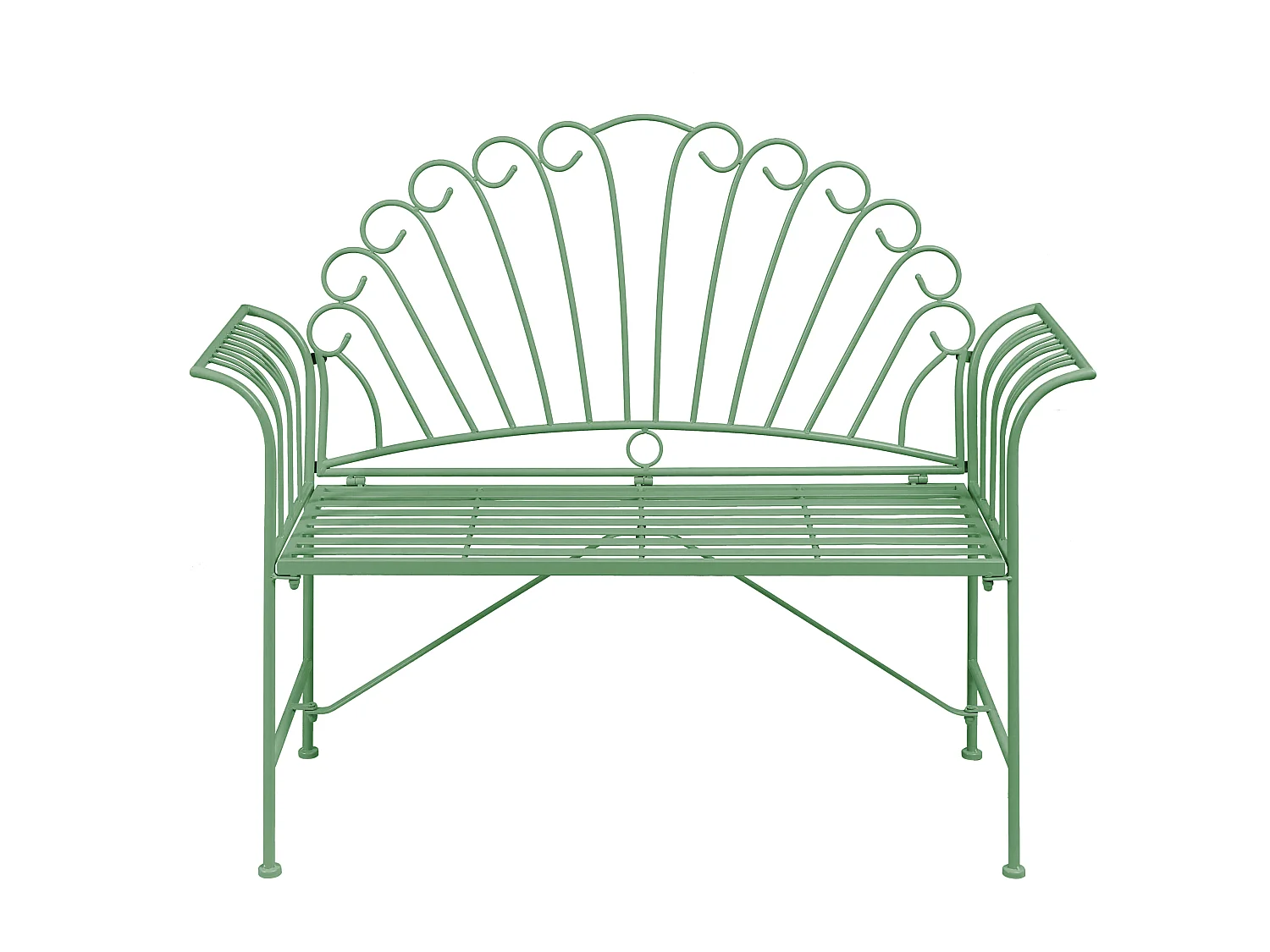 Banc de jardin CAVINIA 125 cm Métal Vert