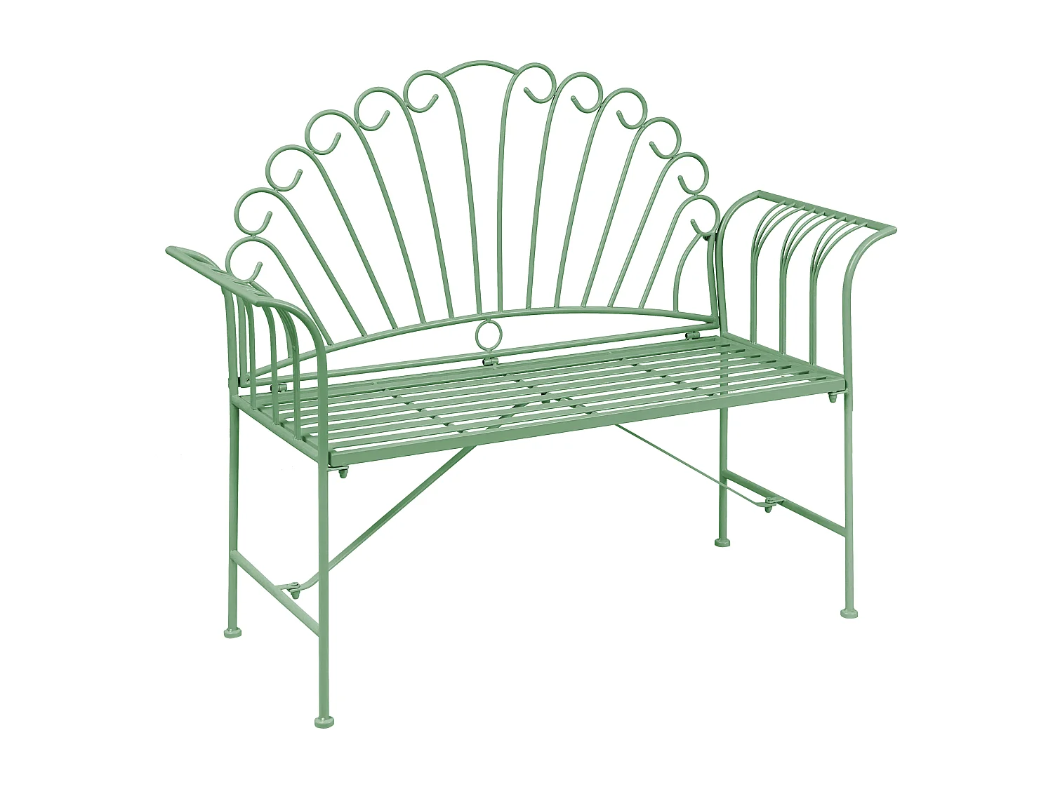 Banc de jardin CAVINIA 125 cm Métal Vert