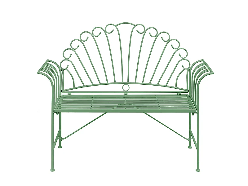 Banc de jardin CAVINIA 125 cm Métal Vert