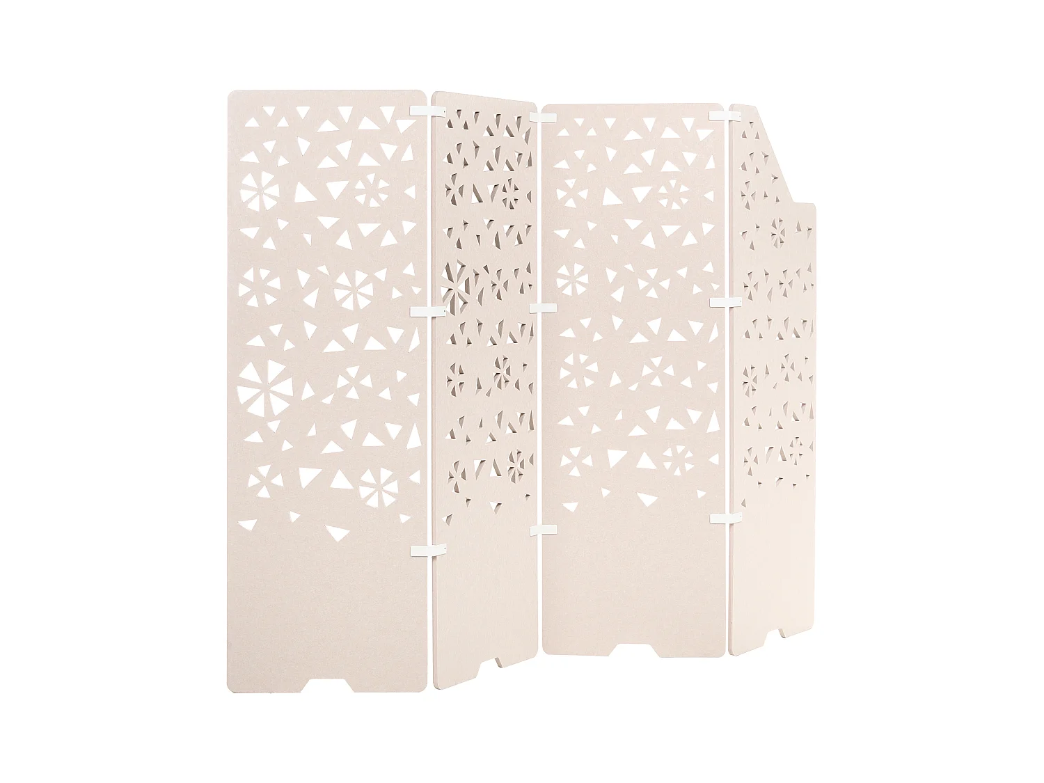 Séparateur de pièce à 4 panneaux STARRY Beige clair 240 cm 180 cm