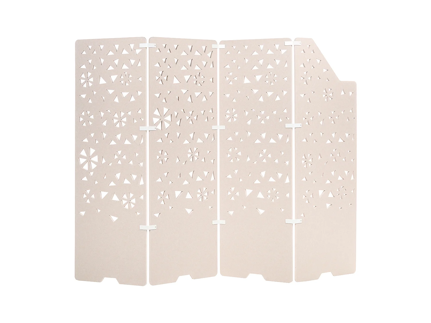 Séparateur de pièce à 4 panneaux STARRY Beige clair 240 cm 180 cm