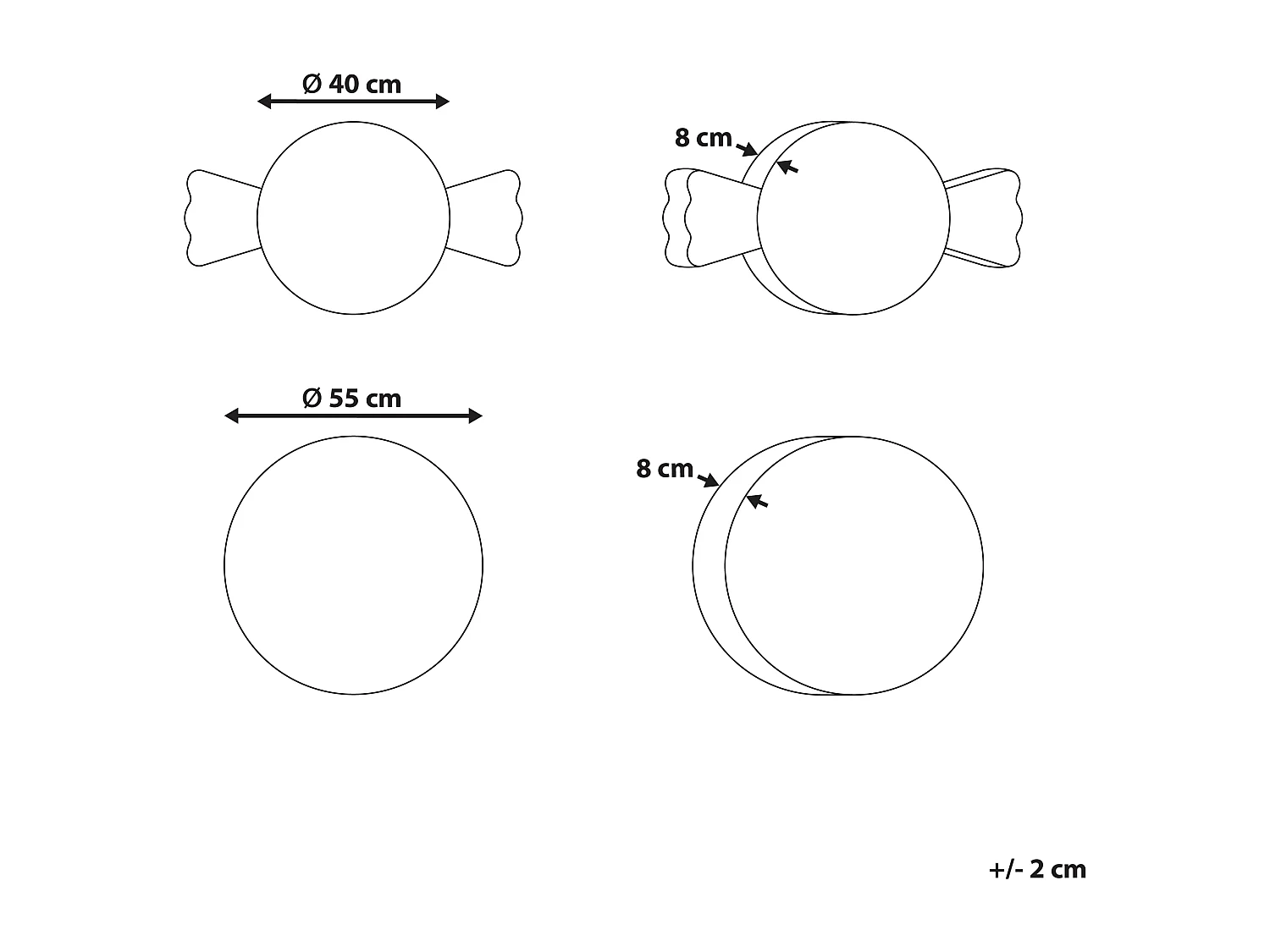 Lot de 2 coussins décoratifs TWIRL TREATS Velours 55 x 55 cm 40 x 40 cm Multicolore Motif de Noël