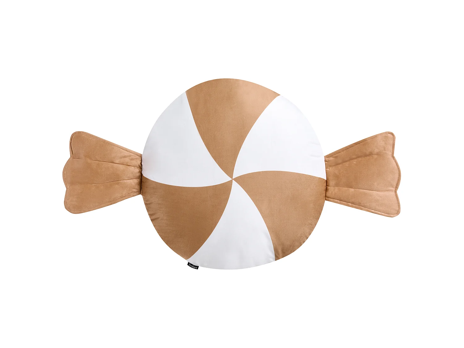 Lot de 2 coussins décoratifs WHIRL CANDY 60 x 60 cm Tissu Marron/blanc Motif de Noël