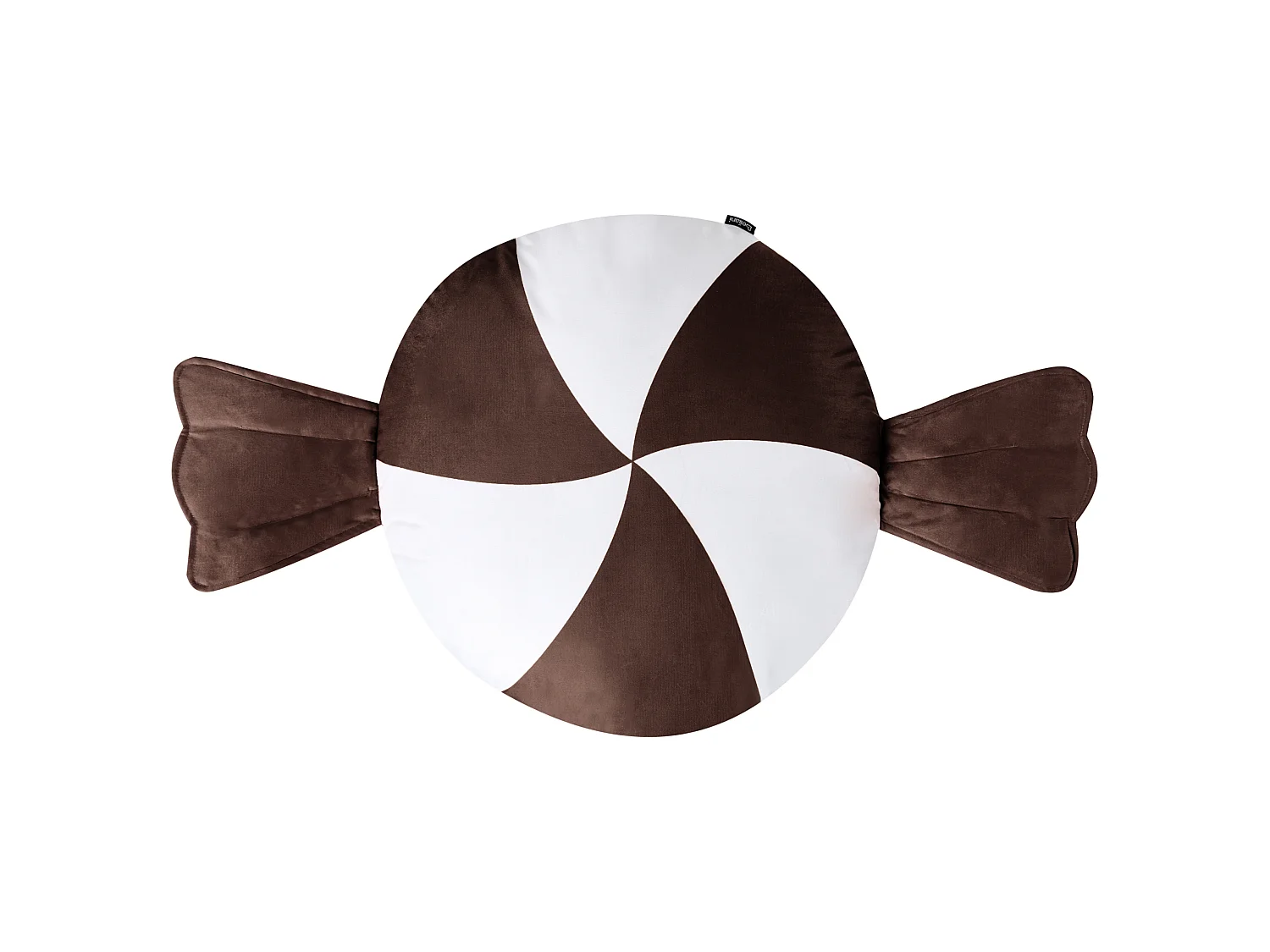 Lot de 2 coussins décoratifs WHIRL CANDY 60 x 60 cm Tissu Marron/blanc Motif de Noël