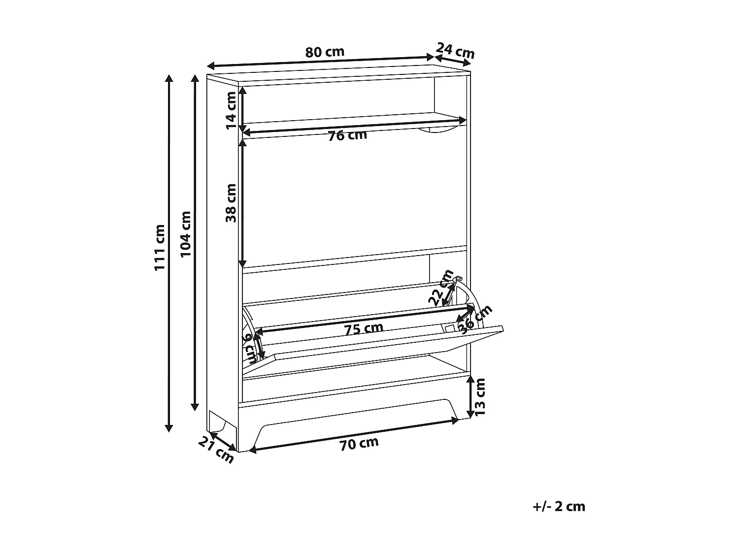 Meuble à chaussures GATTON Marron clair