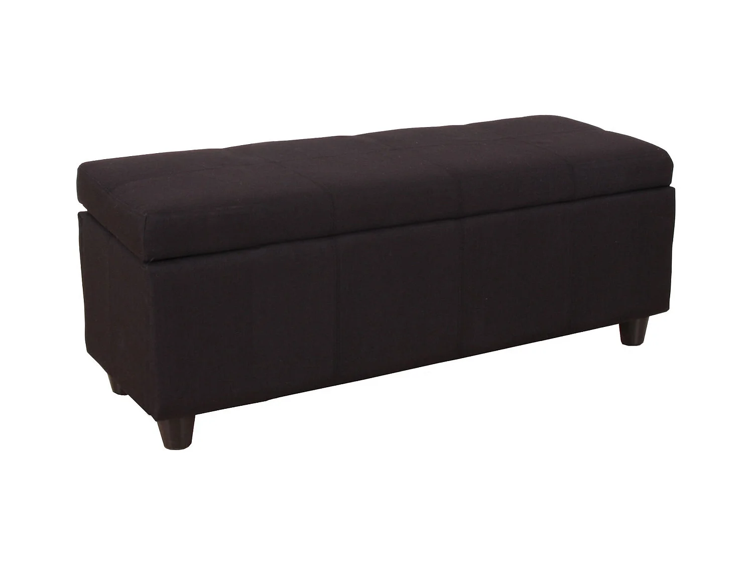 Banquette de rangement en tissu grise 47 x 41 x 117 cm 04_0006456