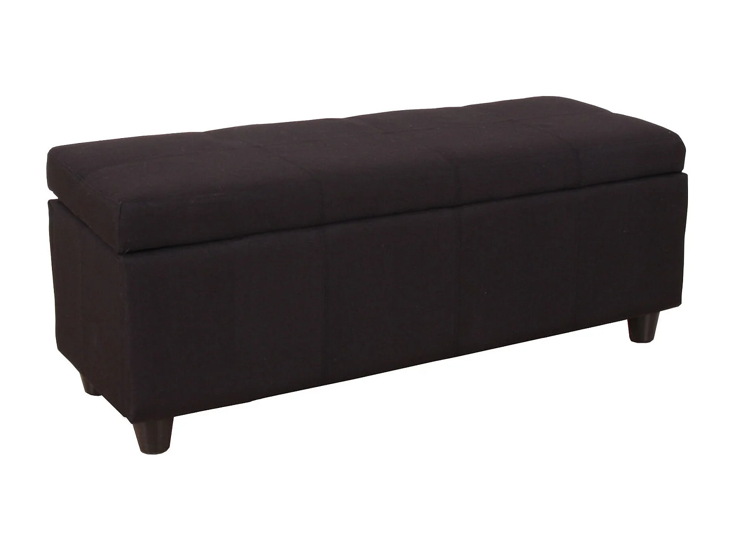 Banquette de rangement en tissu grise 47 x 41 x 117 cm 04_0006456