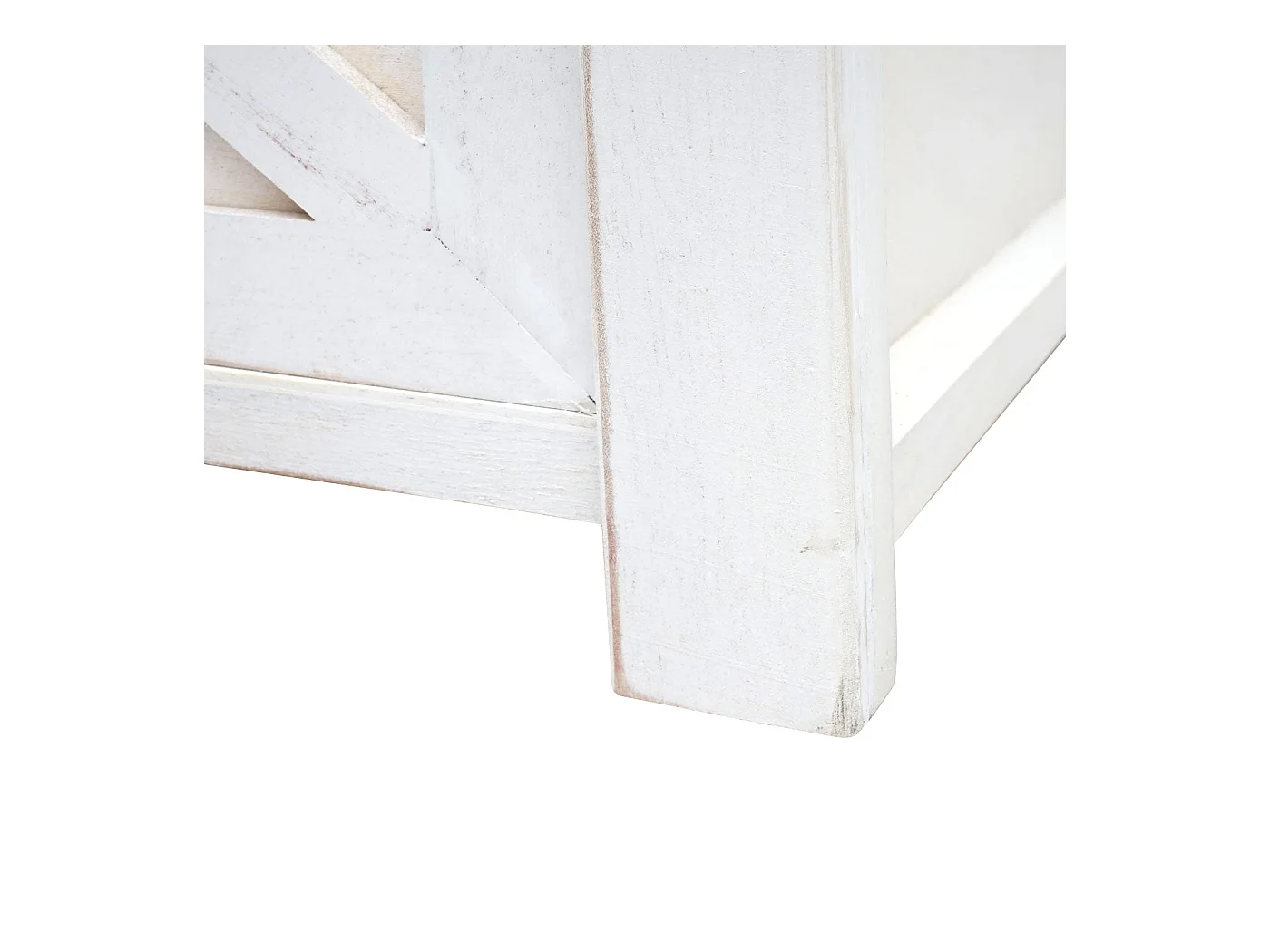 Banc avec compartiments de bois blanche 102 x 33 x 43 cm 04_0001094
