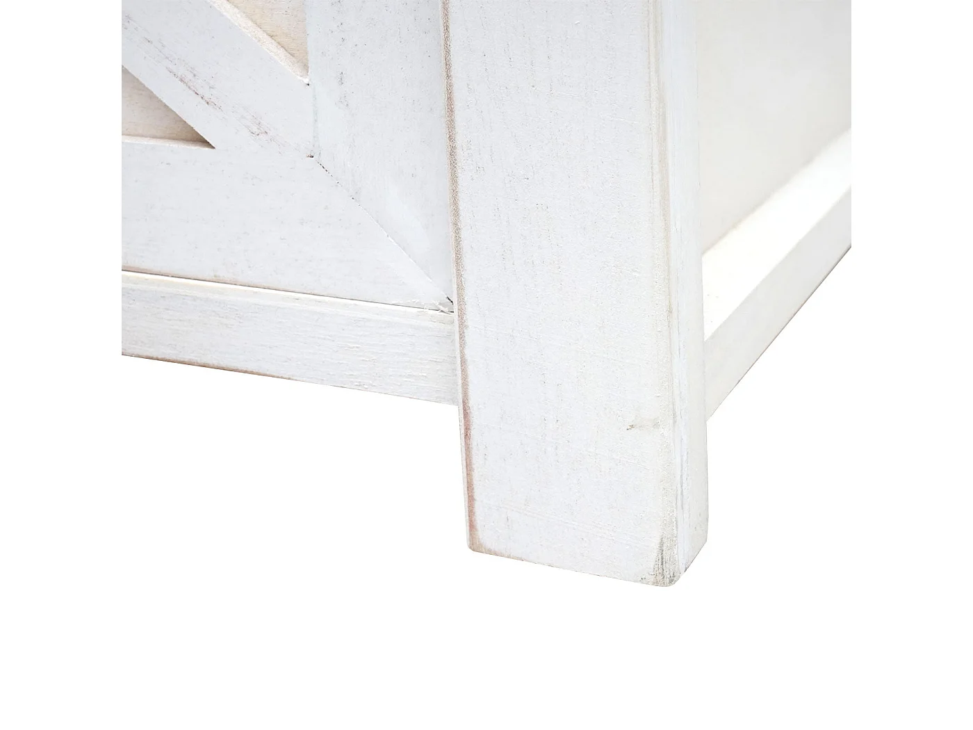 Banc avec compartiments de bois blanche 102 x 33 x 43 cm 04_0001094