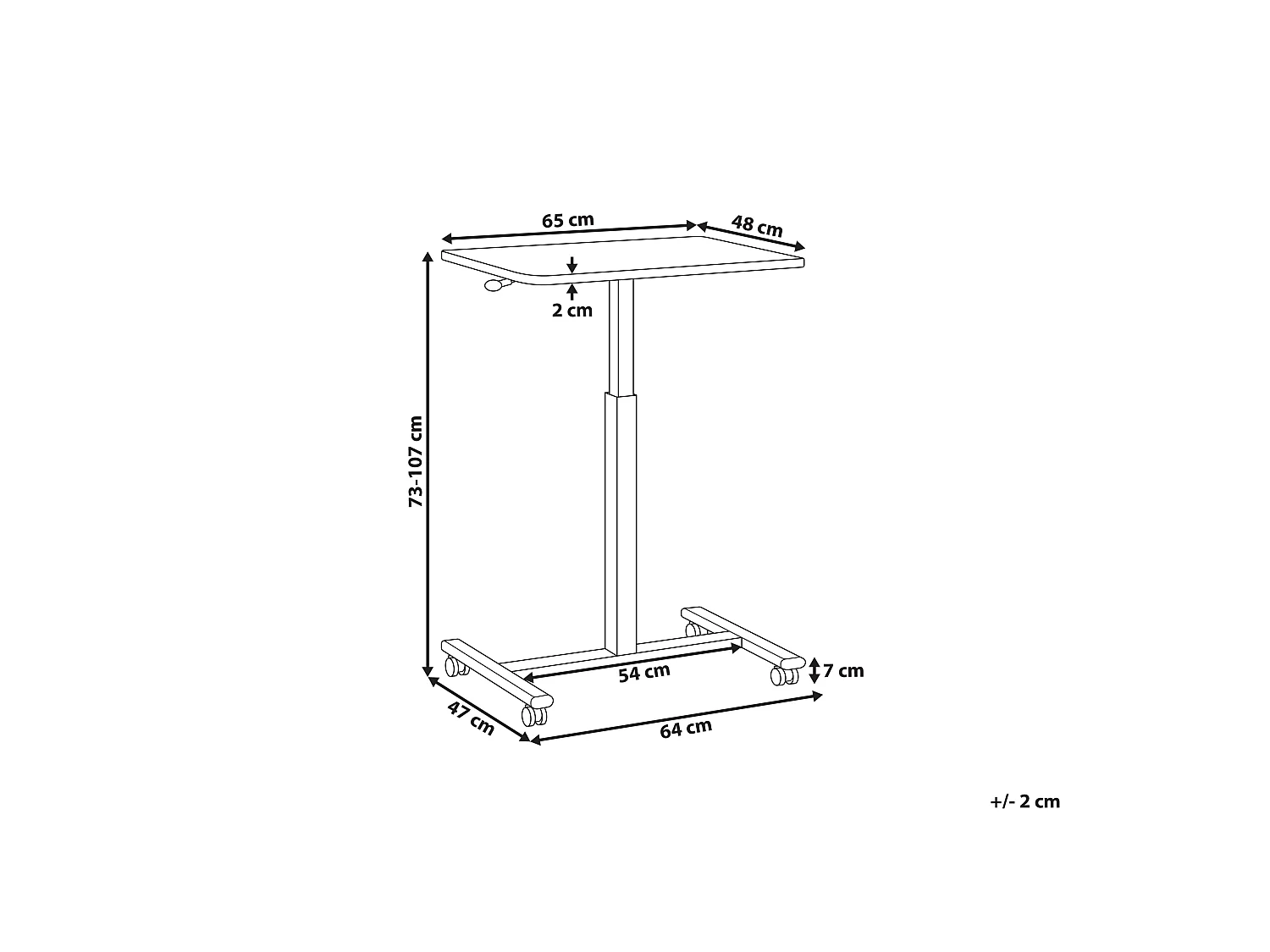 Manual Adjustable Laptop Stand ACADEMIA Black 65 cm 48 cm