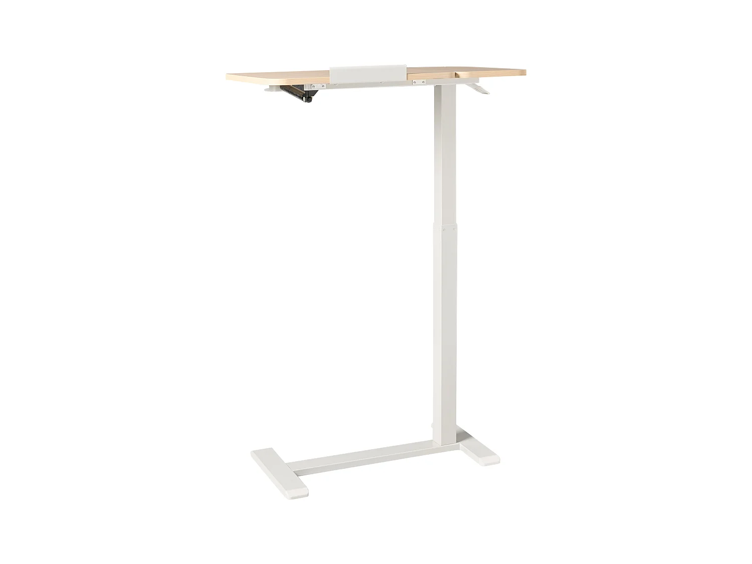 Bureau réglable manuellement en hauteur pour ordinateur portable SCHOLA Marron clair/blanc 70 cm 40 cm