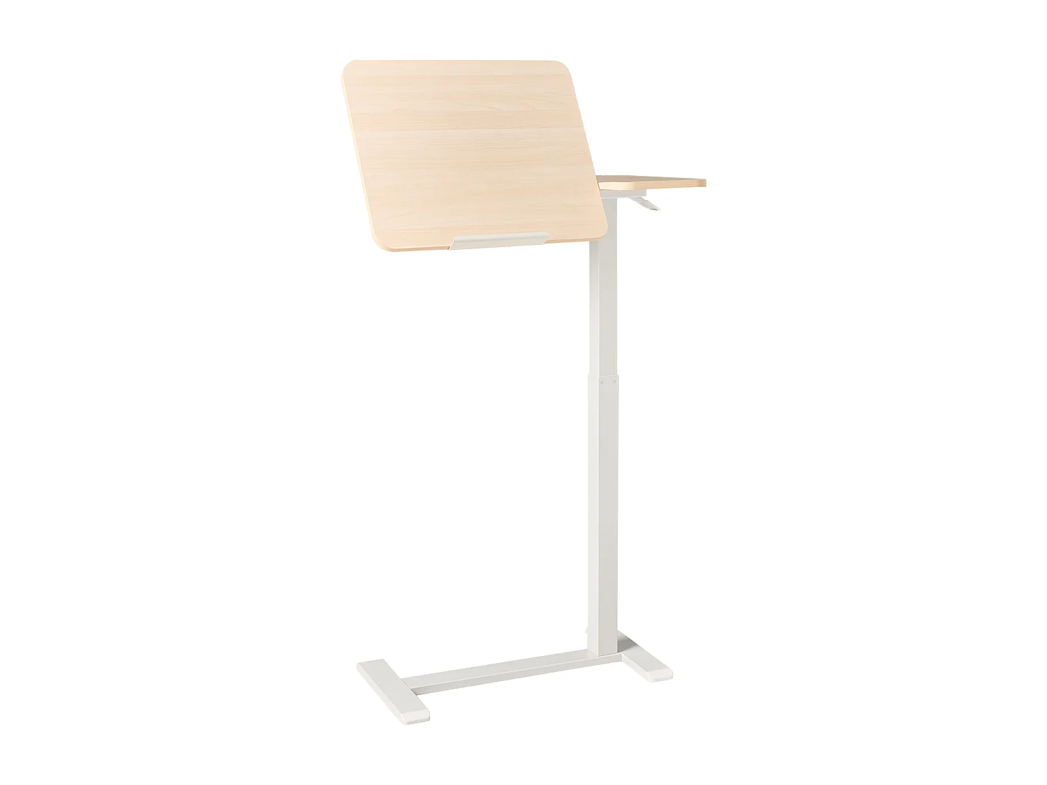Bureau réglable manuellement en hauteur pour ordinateur portable SCHOLA Marron clair/blanc 70 cm 40 cm
