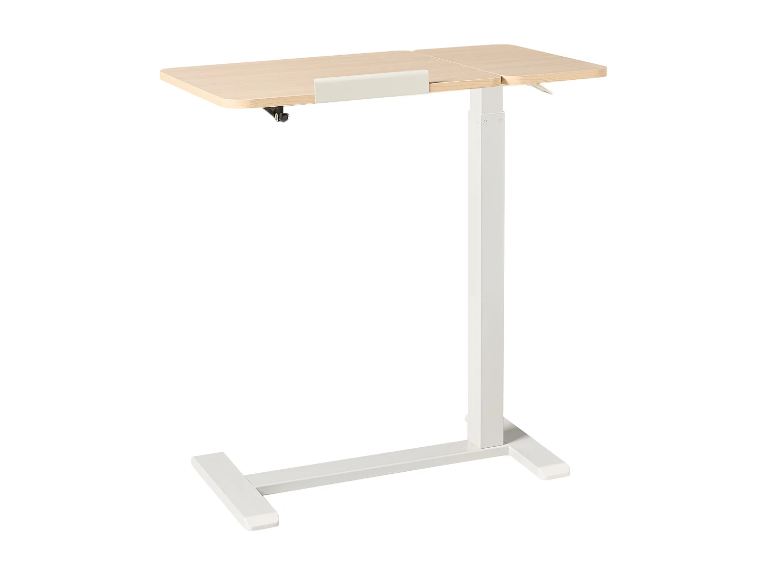 Bureau réglable manuellement en hauteur pour ordinateur portable SCHOLA Marron clair/blanc 70 cm 40 cm