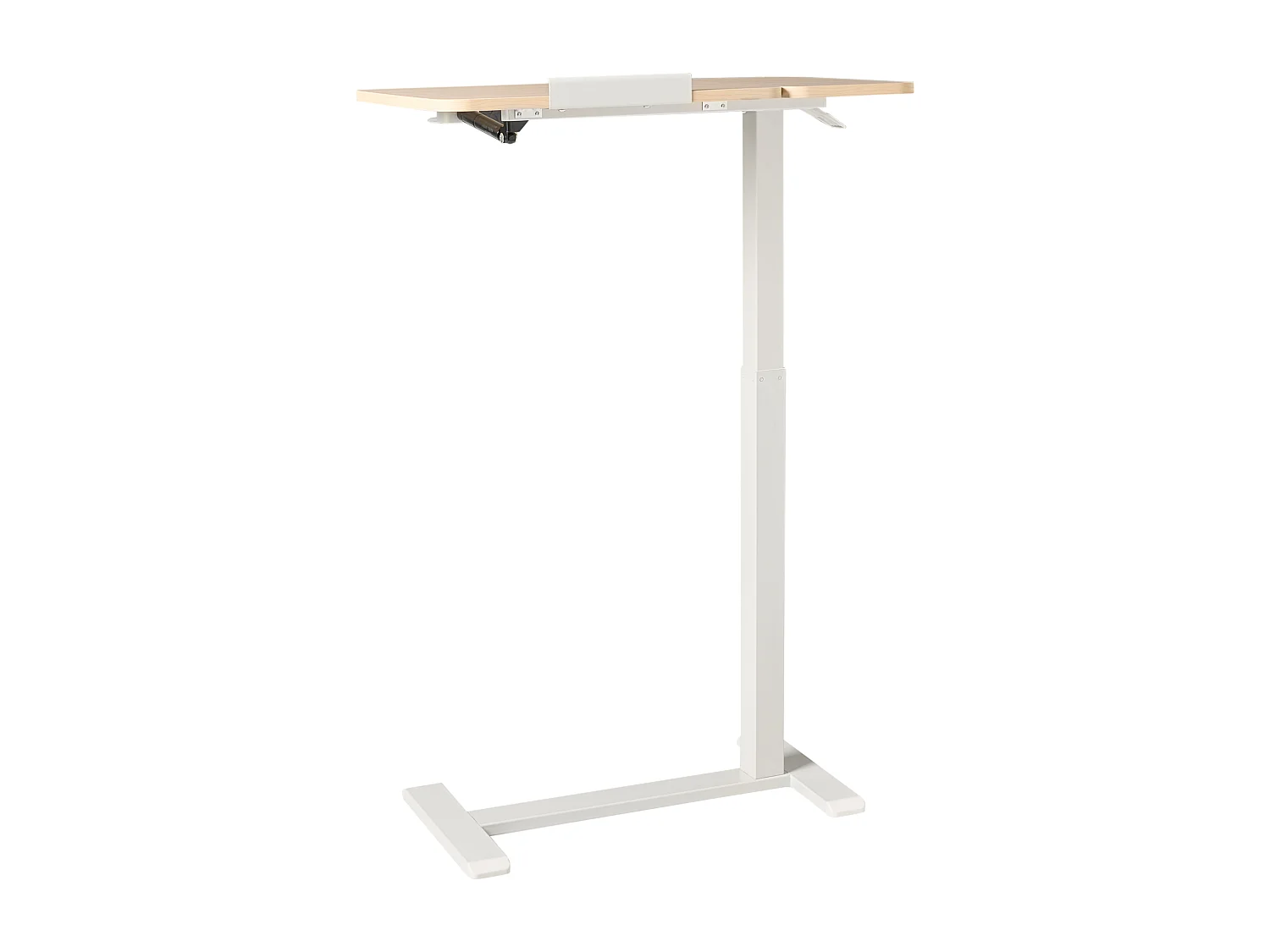 Bureau réglable manuellement en hauteur pour ordinateur portable SCHOLA Marron clair/blanc 70 cm 40 cm