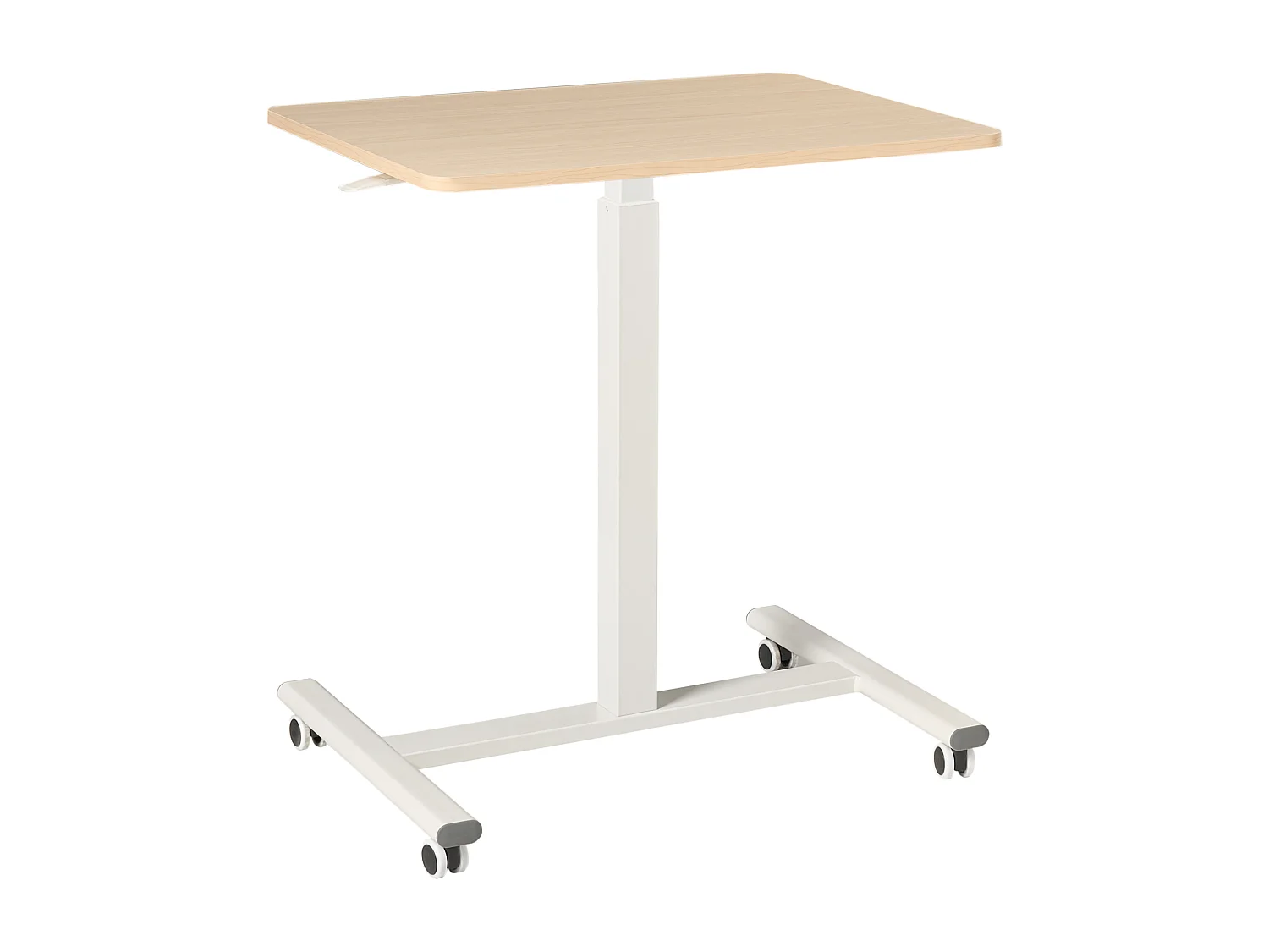 Bureau réglable manuellement en hauteur pour ordinateur portable ACADEMIA Marron clair/blanc 65 cm 48 cm