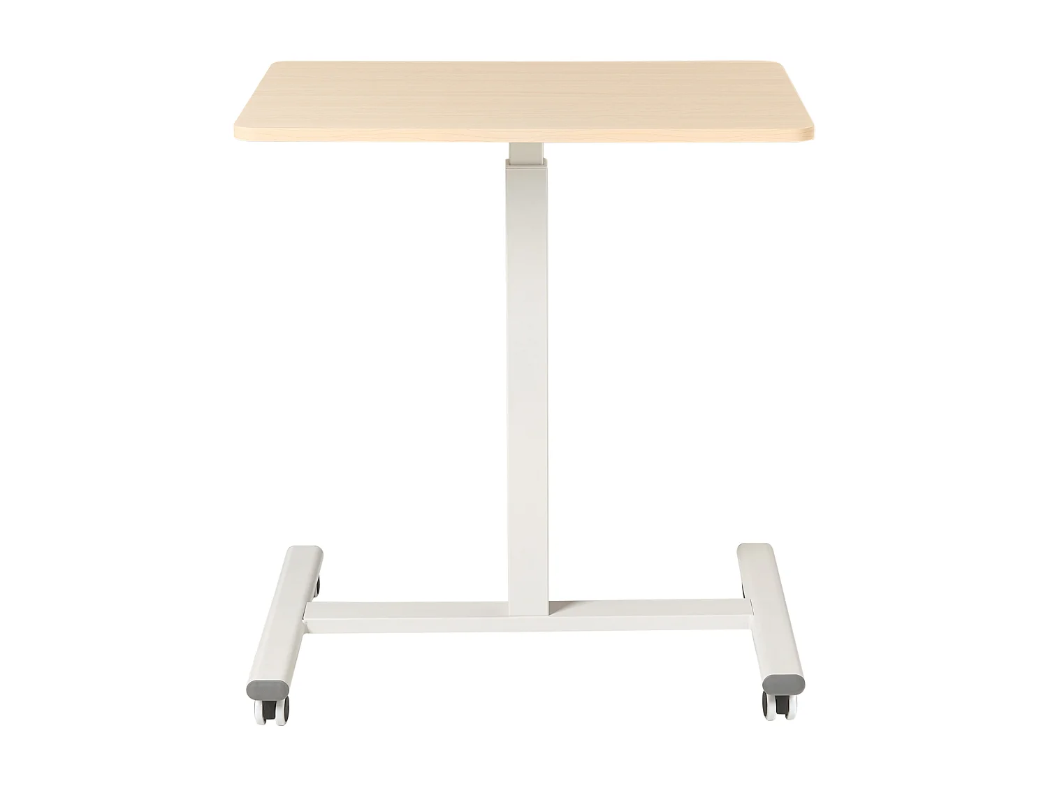 Bureau réglable manuellement en hauteur pour ordinateur portable ACADEMIA Marron clair/blanc 65 cm 48 cm