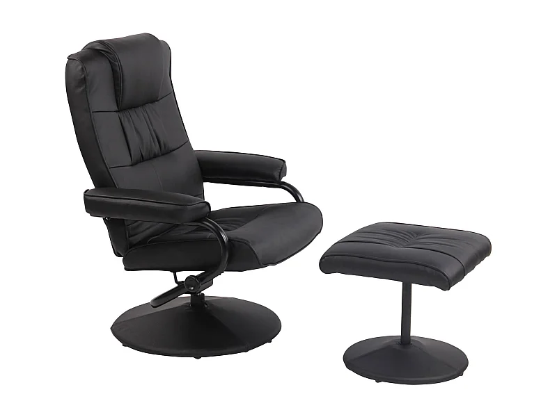 Fauteuil inclinable avec repose-pieds métal argentée 77 x 72 x 92 cm 10_0003619
