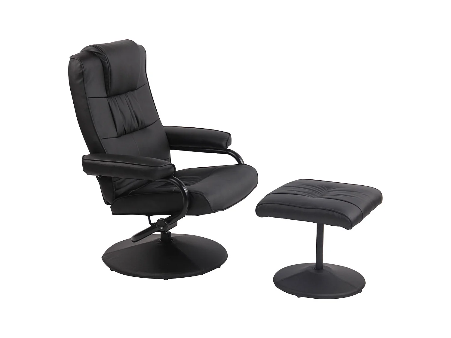 Fauteuil inclinable avec repose-pieds métal argentée 77 x 72 x 92 cm 10_0003619