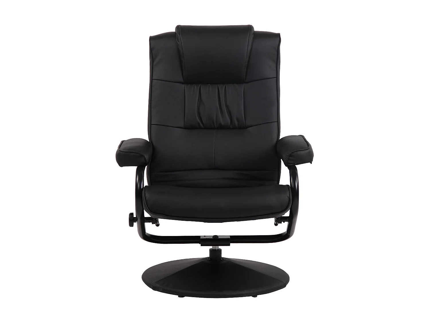 Fauteuil inclinable avec repose-pieds métal argentée 77 x 72 x 92 cm 10_0003619