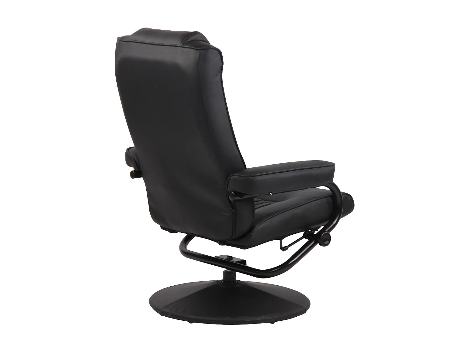 Fauteuil inclinable avec repose-pieds métal argentée 77 x 72 x 92 cm 10_0003619