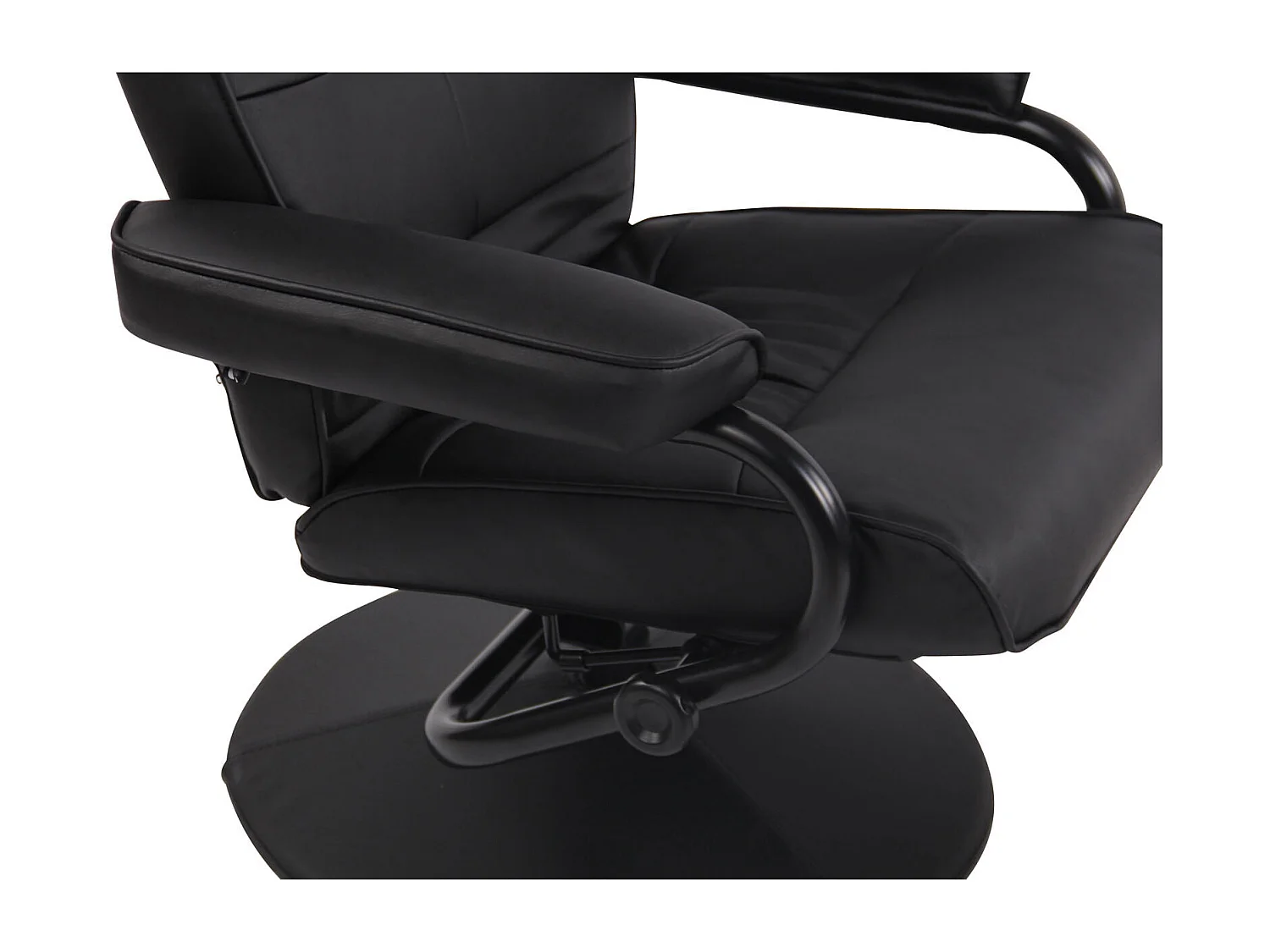 Fauteuil inclinable avec repose-pieds métal argentée 77 x 72 x 92 cm 10_0003619