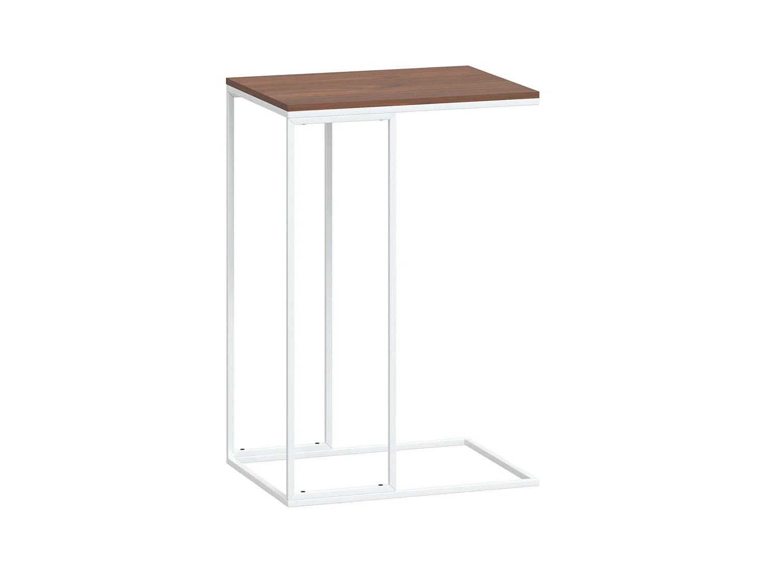 Table d'appoint en forme bois blanche 40 x 30 x 59 cm DEC040256