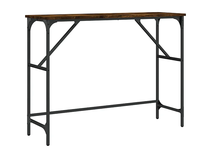Table console style industriel métal marron 100 x 32 x 75 cm DEC031762