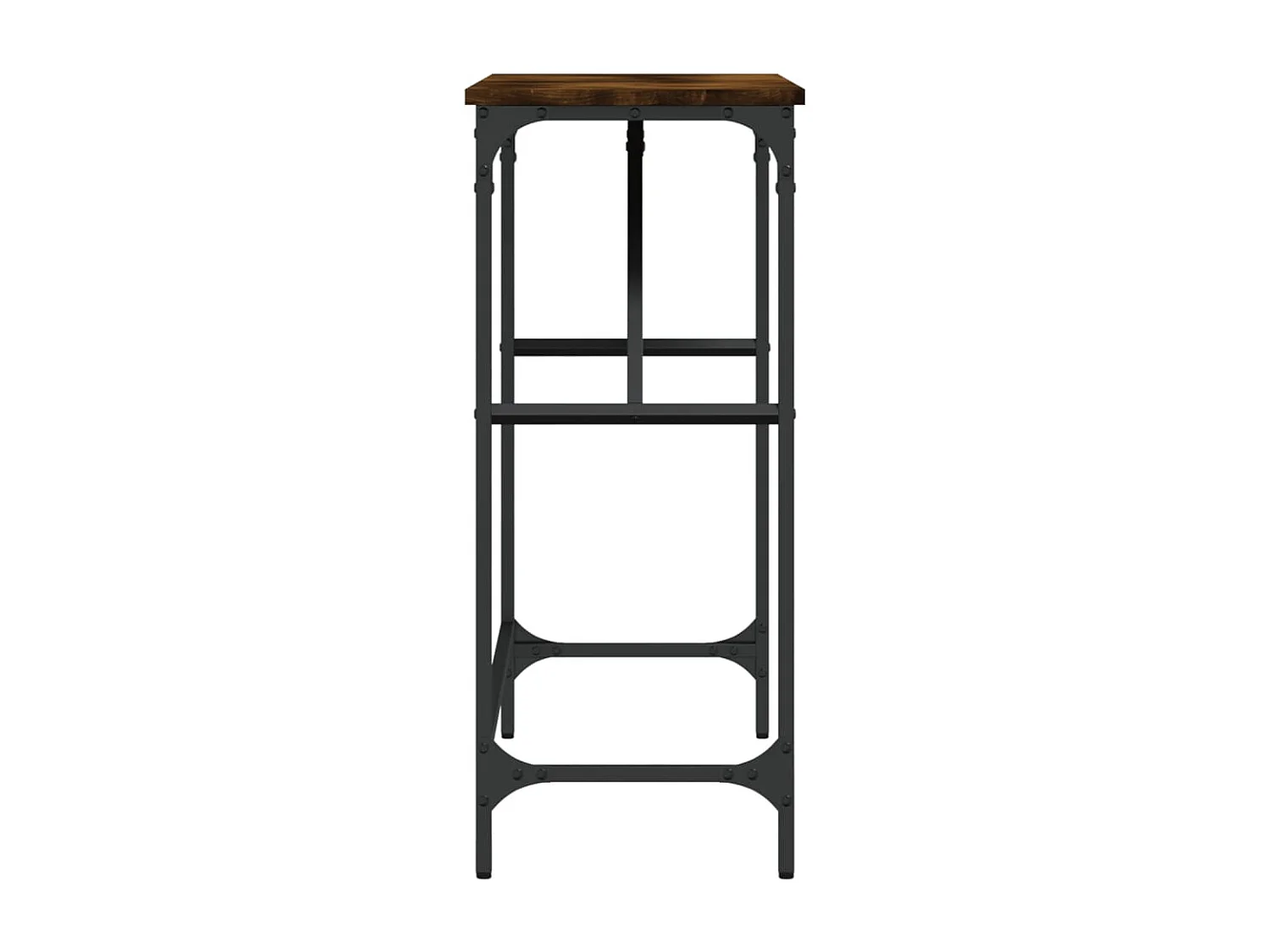 Table console style industriel métal marron 100 x 32 x 75 cm DEC031762