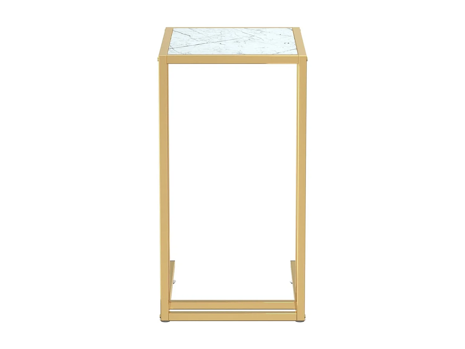 Table d'appoint bout de verre blanche 50 x 35 x 65 cm DEC032508