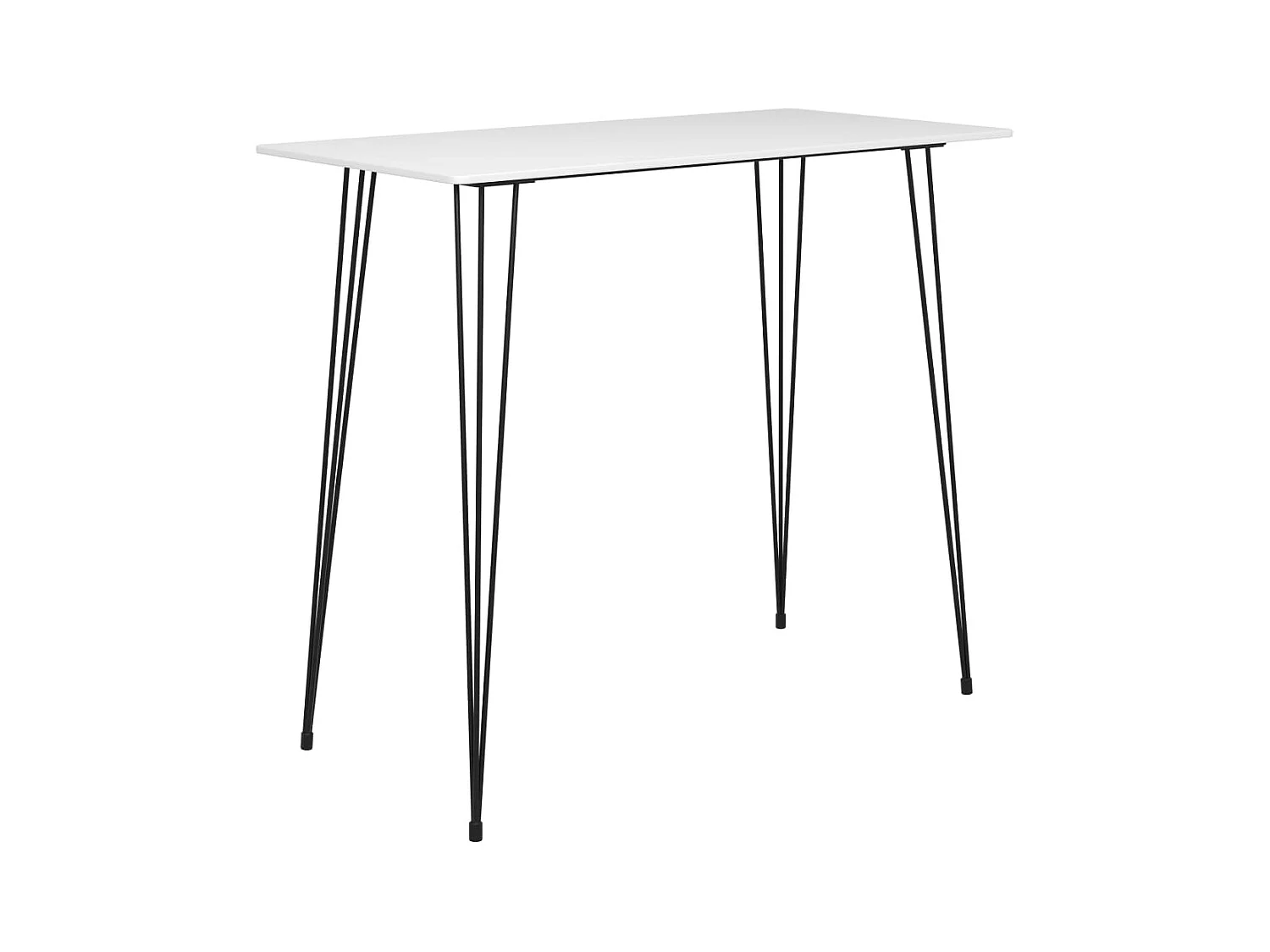 Table d’appoint multifonction style métal blanche 120 x 60 x 105 cm DEC036405