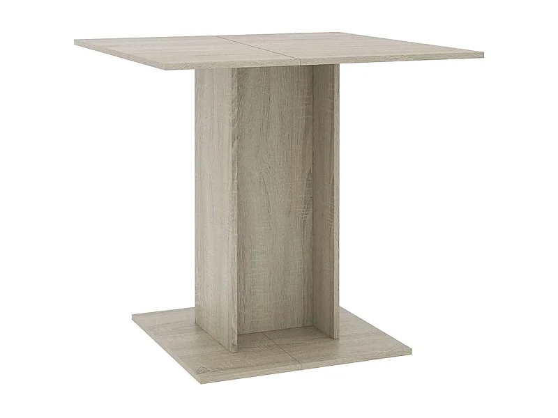 Table de salle à bois beige 80 x 80 x 75 cm DEC036673