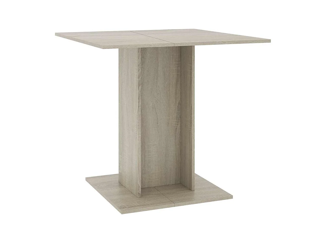 Table de salle à bois beige 80 x 80 x 75 cm DEC036673