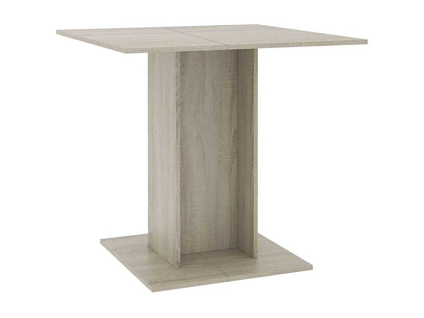 Table de salle à bois beige 80 x 80 x 75 cm DEC036673