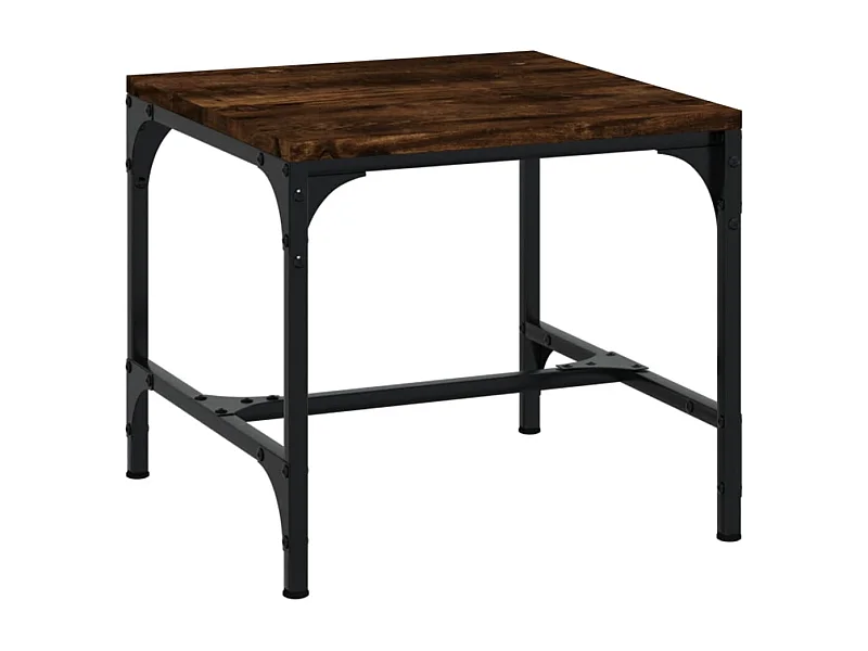 Table d'appoint style industriel marron 40 x 40 x 35 cm DEC040263
