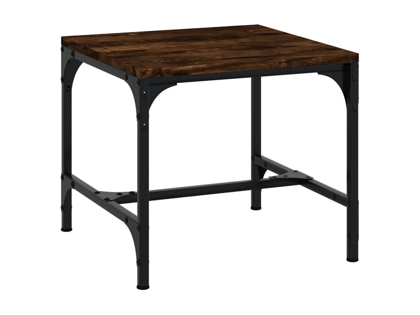 Table d'appoint style industriel marron 40 x 40 x 35 cm DEC040263