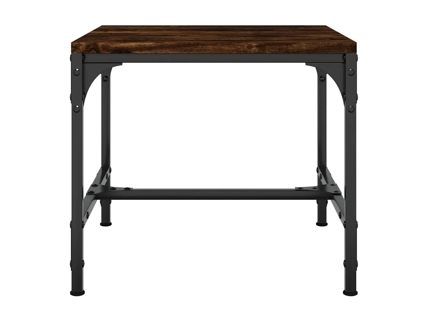 Table d'appoint style industriel marron 40 x 40 x 35 cm DEC040263