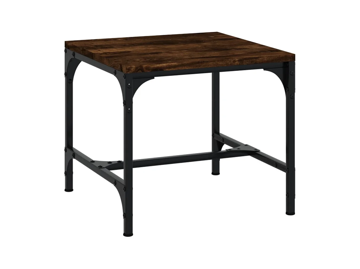Table d'appoint style industriel marron 40 x 40 x 35 cm DEC040263