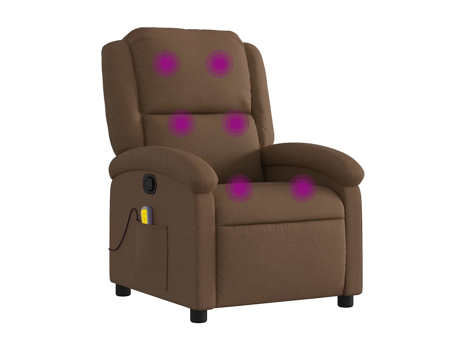 Fauteuil de relaxation TV tissu marron 71 x 86.5 x 99.5 cm DEC027006