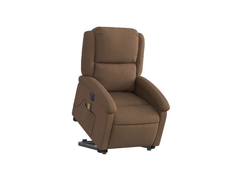 Fauteuil de relaxation fonction tissu marron 71 x 86.5 x 99.5 cm DEC027785