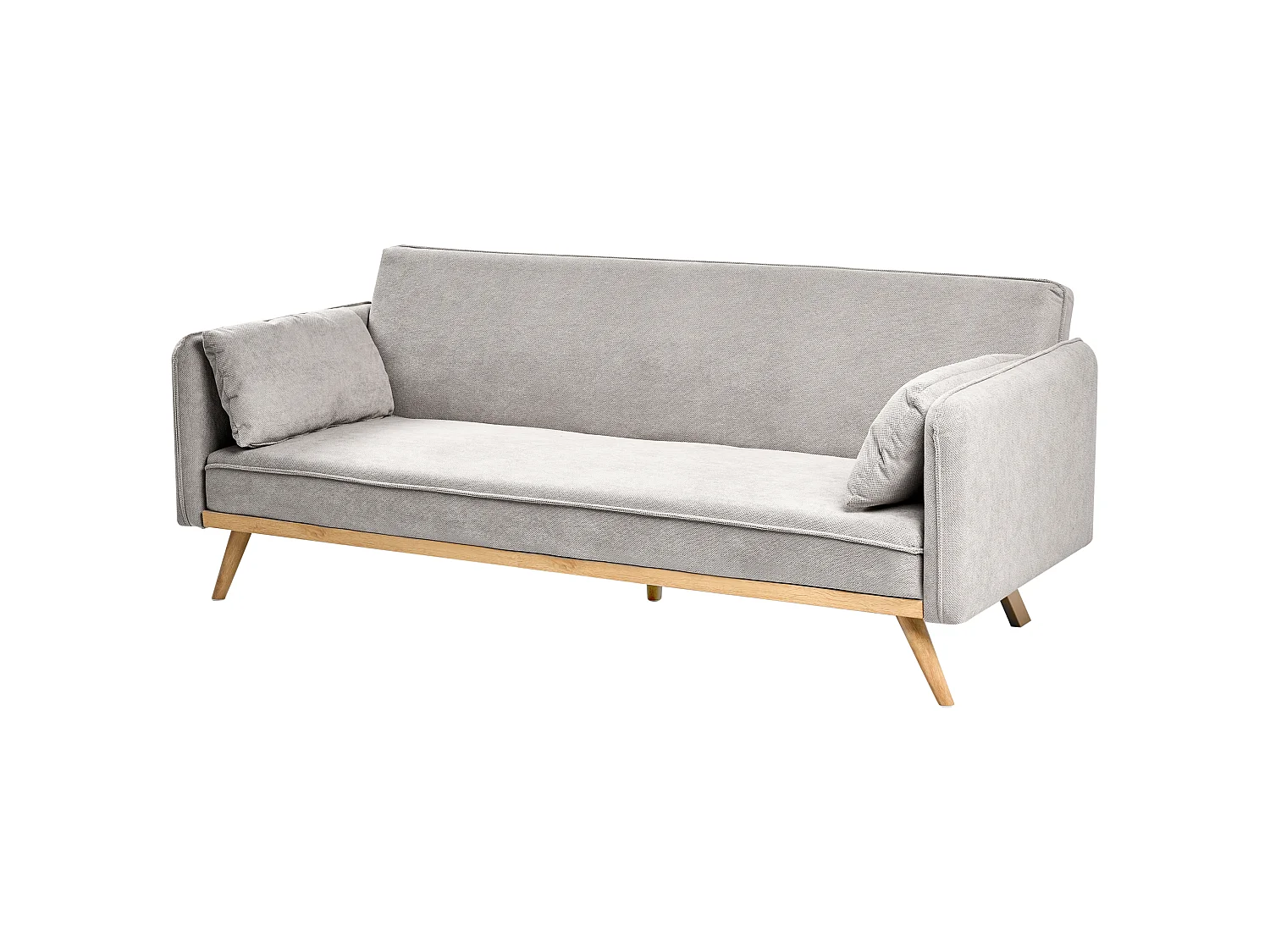 Canapé convertible clic-clac 3 places en coton gris ASAA